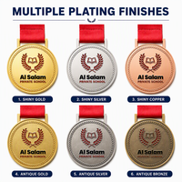 Médaille personnalisée par le fabricant, logo personnalisé, médaille de récompense en métal 2D 3D, médaille scolaire, médaille sportive pour étudiants avec ruban