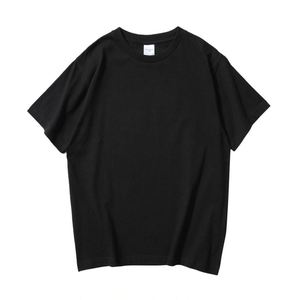 Design Custom Puff logo 100% Cotton Plus Size Black T <b>Shirts</b> for Men Oversized Streetwear Tee Short Sleeve Soft Casual Wear - Product Image 4
