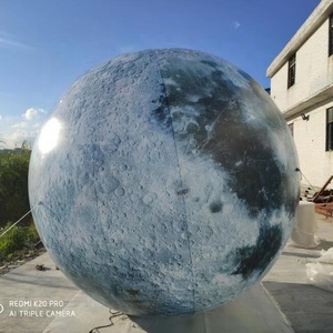 Globos inflables gigantes para decoración de fiestas temáticas espaciales, globos inflables de planetas/Luna de tierra inflable, modelo Led colgante de nueve planetas - Product Image 1