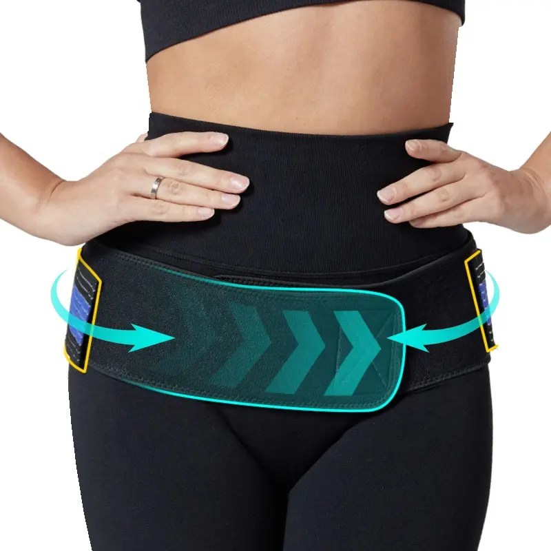 Black Color Improve Alignment Si Joint Belt Provides Lower Back Support Pelvis Brace for Women and Men