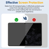 Protection d'écran en verre trempé HD transparent 9H 2.5D de 0,33 mm compatible avec les coques pour Lenovo Legion Y900/Tab Plus Gen 2/IdeaPad Pro Gen 2