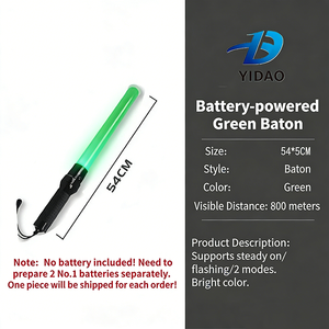 Bastón de Señalización de Tráfico Portátil de 54 cm de Buena Calidad, con Batería, Luz LED Roja Intermitente, Bastón de Advertencia de Seguridad - Product Image 3