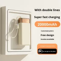 Banque d'alimentation de grande capacité 20000mAh, charge rapide universelle, banque d'alimentation mobile portable pour l'extérieur