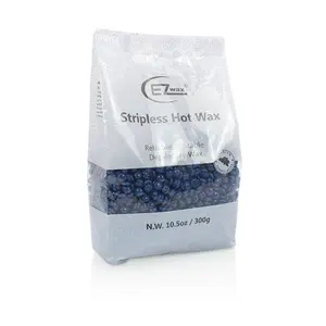 स्टॉक में उच्च गुणवत्ता थोक के लिए स्थायी साफ 300g हार्ड मोम बीन्स लोमनाशक वैक्सिंग बालों को हटाने-अरंडी ब्लू