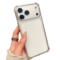 Coque de téléphone portable transparente anti-chute en TPU haut de gamme avec design à quatre coins et cadre de caméra à découpe de précision pour iPhone 17 16 15
