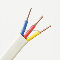 Câble d'alimentation en cuivre, câble électrique plat BVVB, isolé en PVC, conducteur solide, 450/750V, sans halogène, ignifuge