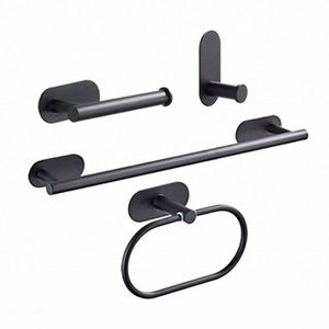 WEKIS Ensemble d'accessoires de salle de bain 6 pièces, style moderne et luxueux, écologique, en alliage de zinc nickel brossé, fixation murale - Product Image 3