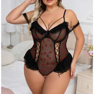 Romantische lingerie kanten bodysuit doorzichtig rugloos licht controle dun hot girl night dames Valentijnsdag femme sexy - Product Image 5