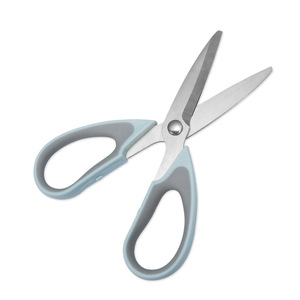 <b>Kitchen</b> <b>Scissors</b> Stainless Steel Straight Head Blue Gray For Home Use Cutting Chicken Fish Bones Multi Purpose - Product Image 1