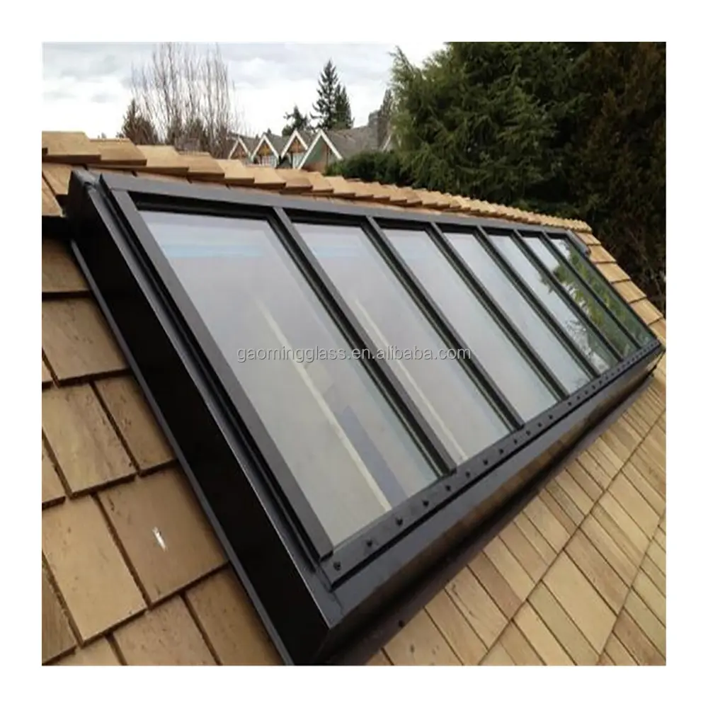 Gaomingハイシーリングアルミニウム電気屋根窓スライディングタイプ天窓ソーラーチューブ天窓屋根窓トリプル