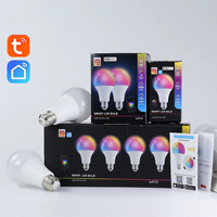 Ampoule intelligente Tuya WiFi RGBCW à intensité variable, compatible avec la commande vocale Alexa, lumière LED à changement de couleur, fabriquée en usine