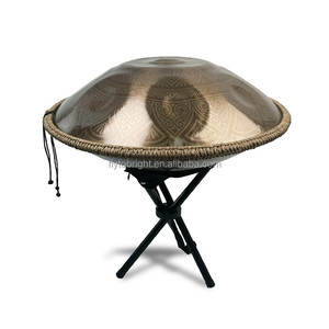 <span class=keywords><strong>Tambor</strong></span> de Mano Gold Steelpan, Handpan Mandala de 22 Pulgadas y 12 Notas, Handpan de Dibujos Animados con Bolsa y Soporte - Product Image 5