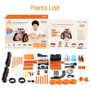 Kit de <span class=keywords><strong>robot</strong></span> STEAM WeeeBot <span class=keywords><strong>Evolution</strong></span> 6 en 1, jouet éducatif programmable STEM, apprentissage de l'IA, voitures, boîte cadeau DIY pour enfants - Product Image 5