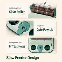 Jouet interactif distributeur de friandises à libération lente, puzzle rotatif, en plastique transparent, pour chats et chiens de petite et moyenne taille, robuste