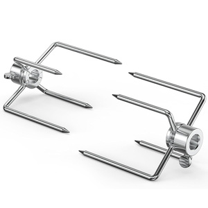 Portable Out Cuisson <span class=keywords><strong>Accessoires</strong></span> Rôtisserie Broche Tige Fourchettes À Viande Bbq Grill <span class=keywords><strong>Accessoires</strong></span> Universel En Acier Inoxydable Bbq Fourchette - Product Image 1
