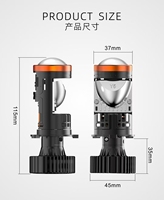Personnalisé Y5 H4 LED Mini Projecteur Lentille 6000K Phares Ampoules 100W Lampe De Voiture avec Double Turbo Ventilateur De Refroidissement Haut Bas Faisceau Aimant