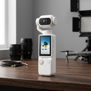 Caméra de poche avec écran de 2,0 pouces, caméra d'action 4K HD anti-vibration avec suivi IA et 150° °   Objectif grand angle - Product Image 1