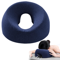 Oreiller de massage en mousse à mémoire de forme ovale irrégulier pour le visage, coussin de massage pour salon de beauté, spa, soins du visage, relaxation, lavable