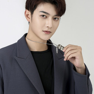 סגנון היפ הופ חרוט חרוט תג כלב תליון שרשרת קישורים אישיות כדור אביזרים צורה גיאומטריים צורה גיאומטרית - Product Image 3