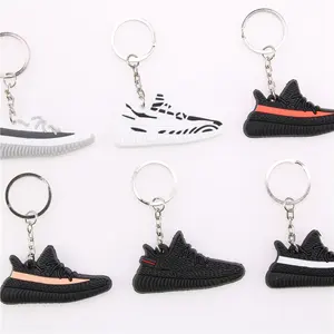 Custom key holder rubber shoes 3D mini sneaker keyring keychain