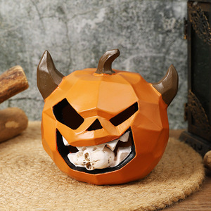 Figura de Resina de Calavera de Calabaza de Halloween de Mystic Arts, Adorno Moderno y Sencillo para Escritorio, Decoración Festiva - Product Image 4