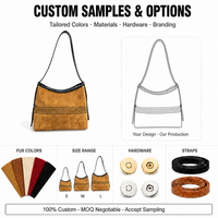 Sac à bandoulière hobo en faux daim pour femme, motif géométrique, fermeture éclair, grande capacité, décontracté, multi-usages, OEM, vente en gros, logo personnalisé