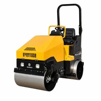 Compacteur vibrant à double tambour autopropulsé Honda GX630 V-Twin OHV 4 temps à essence avec cabine fermée pour asphalte