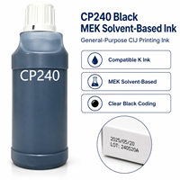 K CP240 Hitam MEK Berbasis Pelarut Pigmen Serbaguna untuk Pencetakan Digital Kompatibel untuk Tinta Printer Inkjet CIJ