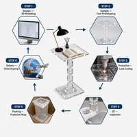 Table basse contemporaine en acrylique plastique sur mesure pour salon, à placer près du canapé, fabricant de meubles pour la maison