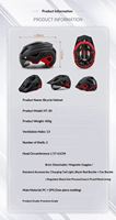 Casque de vélo avec visière magnétique intégrée, éclairage extérieur, casque de VTT tout-terrain avec feu arrière rechargeable