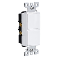 Interruptor de pared de doble mando de una sola línea, estándar estadounidense, serie norteamericana, 125 V, panel de instalación multivinilo para el hogar