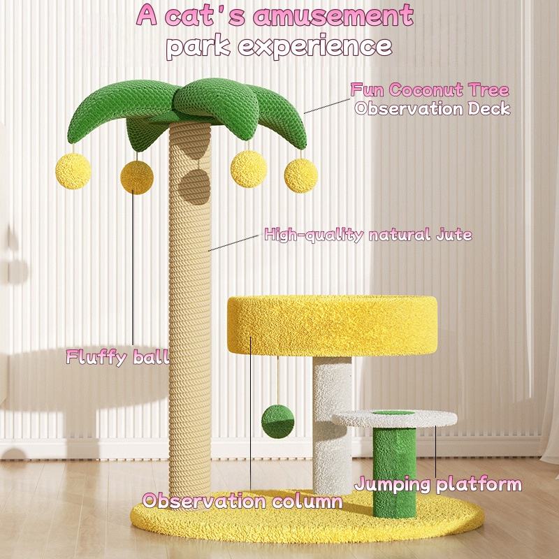 Cadre d'escalade de chat de cocotier