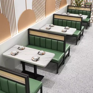 Set di Divani, Tavoli e Sedie in Ferro Battuto di Lusso con Piano in Marmo per Ristoranti in Stile Occidentale, Caffetterie Industriali, Negozi di Tè al Latte e Bar Cocktail - Product Image 3