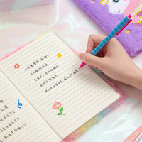 Cuaderno Unicornio Estampado A5 de GF New Trends, Diario de Escritura con Candado para Estudiantes de Primaria, Regalo para Niñas