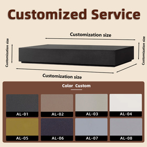 Elegante Mesa de <span class=keywords><strong>Centro</strong></span> Rectangular para Exteriores con Estructura Metálica con Recubrimiento en Polvo y Superficie Impermeable para Jardín, Terraza o Piscina - Product Image 3