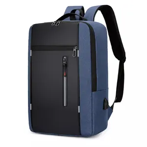 Raincoat Laptop Backpack with Usb Charging Port Bag Men Black Polyester Oxford Fashion Mochila Male Zipper