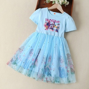 Vestito Estivo per Bambine con Design a Cartone Animato all'Uncinetto, Gonna a Palloncino in Cotone, Maniche Corte, 6 Anni, Nuovo Stile, Abbigliamento per Bambini - Product Image 6