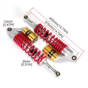 Universel 375mm 14.76 ''Diamètre 12mm Rouge Doré Moto Arrière <span class=keywords><strong>Amortisseur</strong></span> à <span class=keywords><strong>Gaz</strong></span> Suspension Pneumatique <span class=keywords><strong>pour</strong></span> Scooter AVT <span class=keywords><strong>Quad</strong></span> - Product Image 4