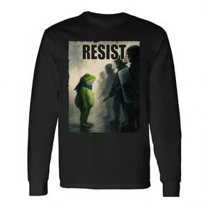 Portland Frog Protest Maglietta a maniche lunghe Resist Graphic Design Abbigliamento unisex - Product Image 2