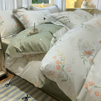 Ensembles de literie avec housse de couette moderne Queen Size 100% coton avec motifs floraux Design imprimé automne saison