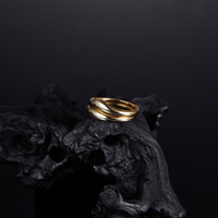 2025 bague simple en argent sterling 925 pour hommes à la mode cercle plaqué or 18 carats pour un usage quotidien et les fêtes d'anniversaire de mariage