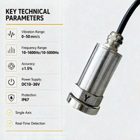 Capteur de vibration et de température à axe unique Thingsend de qualité industrielle IP67 4-20mA