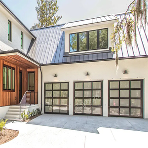 กระจกนิรภัย อลูมิเนียมทันสมัย ​​ประตูโรงรถภายนอกบ้านแบบอัตโนมัติ ป้องกันการโจรกรรม ฉนวนกันความร้อน กันน้ำ รับประกัน 5 ปี <span class=keywords><strong>SVIP</strong></span> - Product Image 1