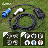 Cargador Portátil para Vehículos Eléctricos de 7kW 11kW CA 32A Tipo 2 con Cable de 5m, Corriente Ajustable, EVSE para Suministro al por Mayor OEM