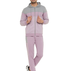 Ensemble de survêtement décontracté deux pièces pour homme, en polaire respirant, avec capuche et fermeture éclair, qualité supérieure, idéal pour l'hiver, vente en gros - Product Image 1