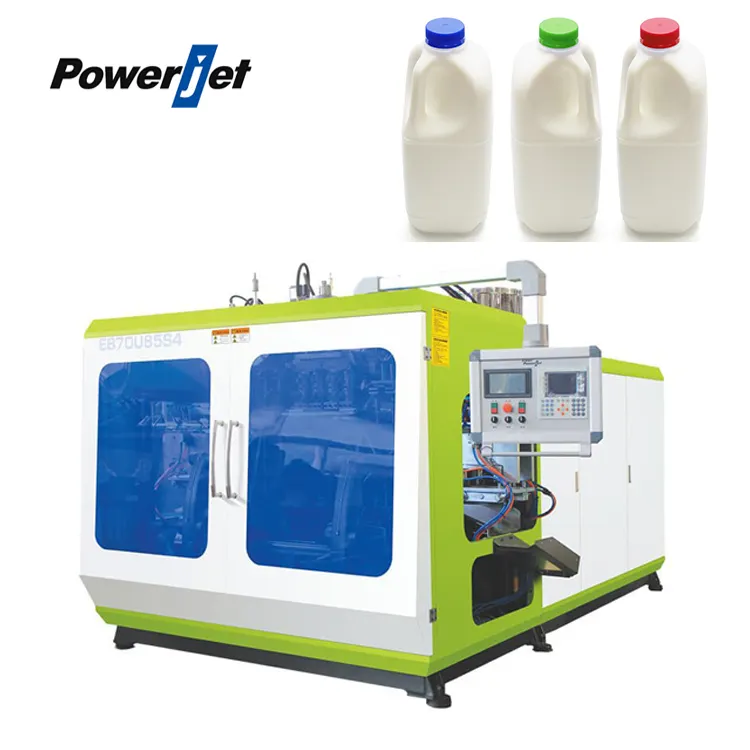 Powerjet-maquinaria de soplado de plástico, máquina de extrusión de botellas de hdpe, pp, pe, de 1L, 2L, 3L, 5L