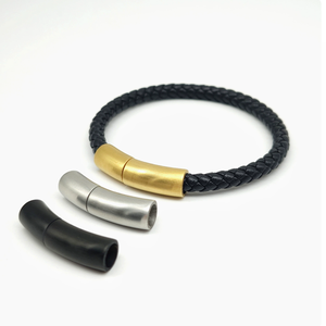 Connecteurs magnétiques en acier inoxydable JFS002, tube cylindrique rond de 6 mm, <span class=keywords><strong>pour</strong></span> la <span class=keywords><strong>fermeture</strong></span> de bracelets et colliers en cuir. - Product Image 2