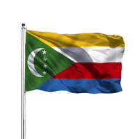 Drapeau des comores 100% Polyester avec impression numérique, vente en gros