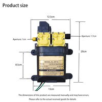 Pompe à eau électrique haute pression double cœur 12V 7A 130PSI 10L/min AUTO pour lavage de voiture