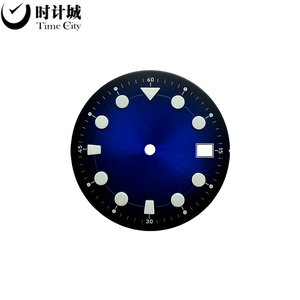 Quadrante smerigliato sfumato nero da 30MM con <span class=keywords><strong>Lume</strong></span> bianco Premium svizzero stampato a iniezione. OEM/ODM personalizzato. Si adatta NH34/35/36 quadranti. - Product Image 2